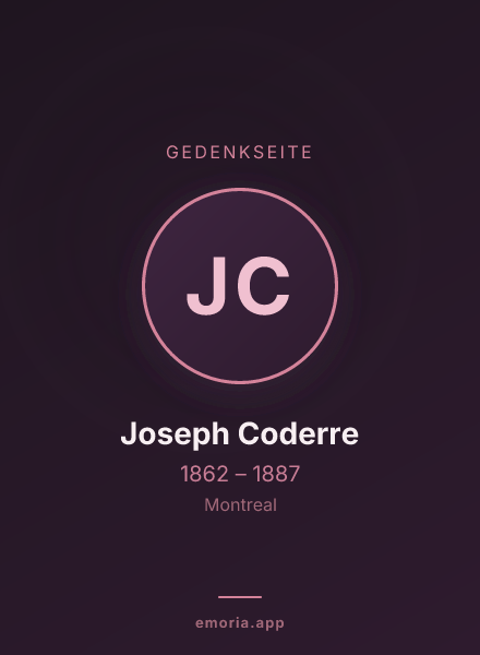 Gedenkportrait von Joseph Coderre