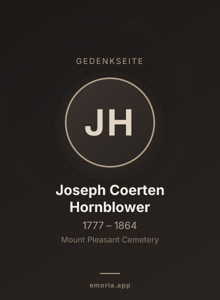 Gedenkportrait von Joseph Coerten Hornblower