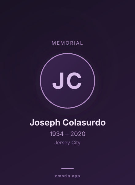 Memorial portrait of Joseph Colasurdo