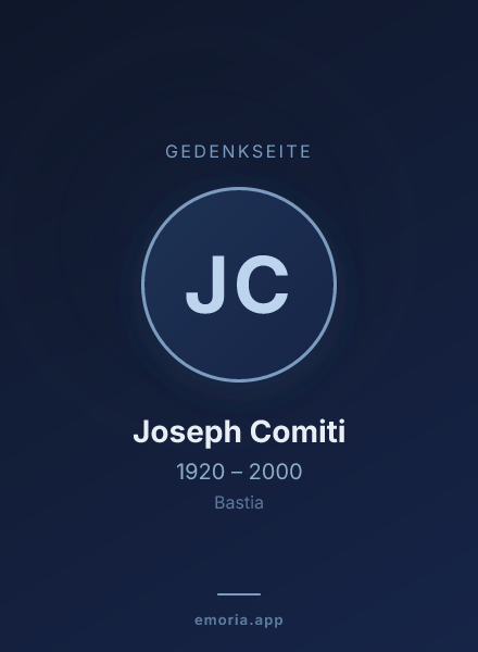 Gedenkportrait von Joseph Comiti