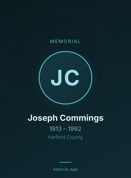 Memorial portrait of Joseph Commings