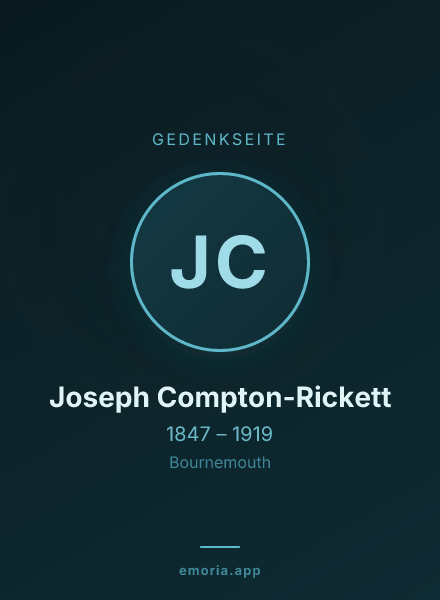 Gedenkportrait von Joseph Compton-Rickett