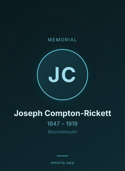 Memorial portrait of Joseph Compton-Rickett