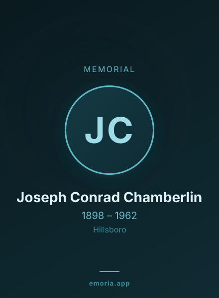 Memorial portrait of Joseph Conrad Chamberlin