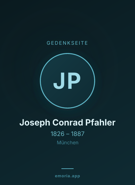 Gedenkportrait von Joseph Conrad Pfahler