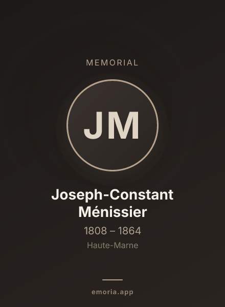 Memorial portrait of Joseph-Constant Ménissier