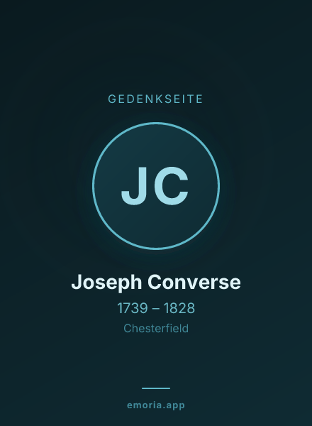 Gedenkportrait von Joseph Converse