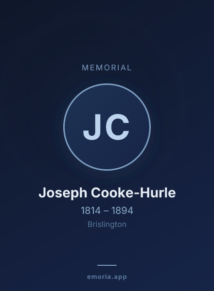 Memorial portrait of Joseph Cooke-Hurle