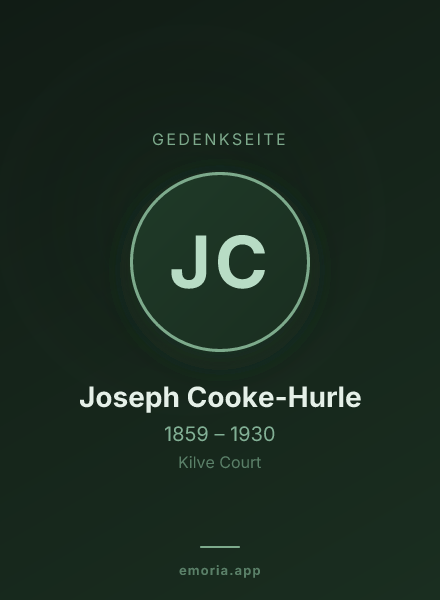 Gedenkportrait von Joseph Cooke-Hurle