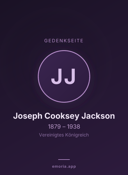 Gedenkportrait von Joseph Cooksey Jackson