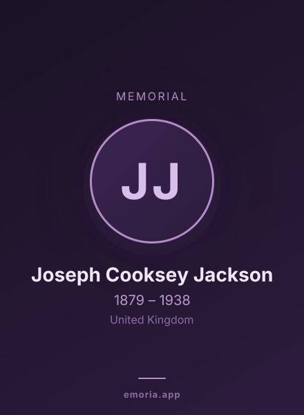 Memorial portrait of Joseph Cooksey Jackson