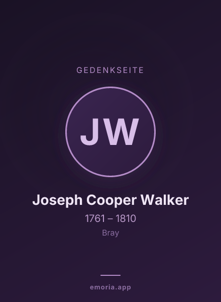 Gedenkportrait von Joseph Cooper Walker