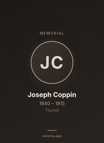 Memorial portrait of Joseph Coppin