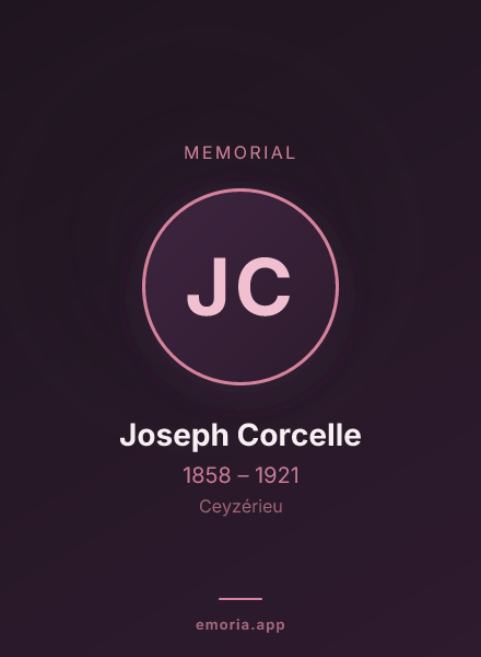 Memorial portrait of Joseph Corcelle