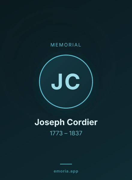 Memorial portrait of Joseph Cordier