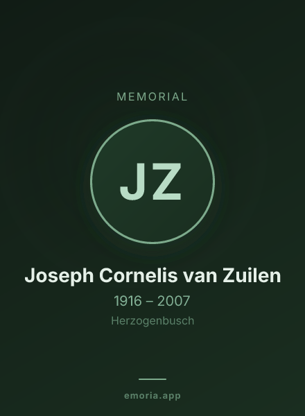 Memorial portrait of Joseph Cornelis van Zuilen