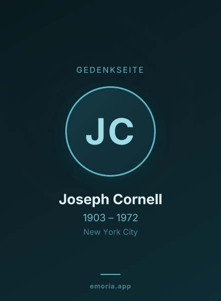 Gedenkportrait von Joseph Cornell