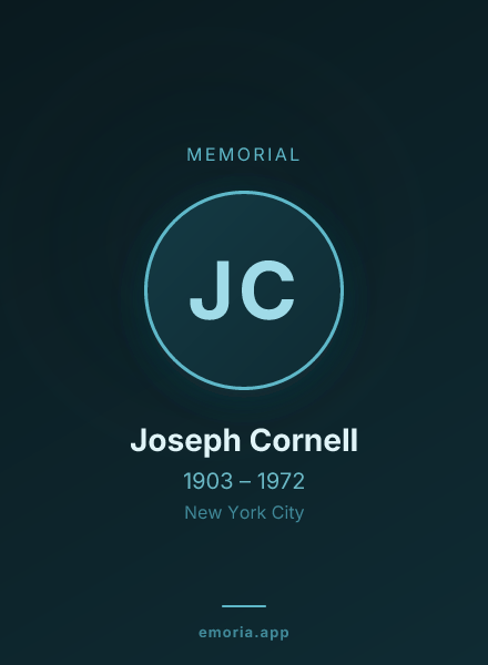 Memorial portrait of Joseph Cornell