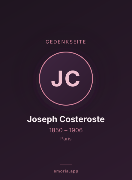 Gedenkportrait von Joseph Costeroste