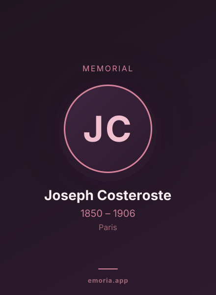 Memorial portrait of Joseph Costeroste