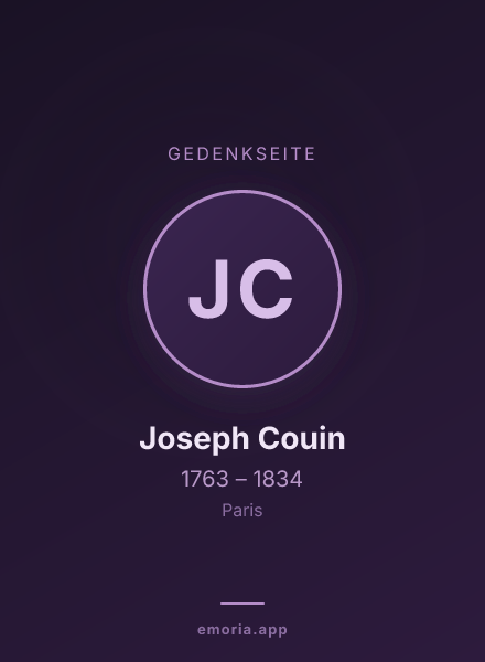 Gedenkportrait von Joseph Couin