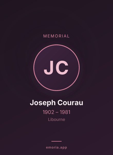 Memorial portrait of Joseph Courau