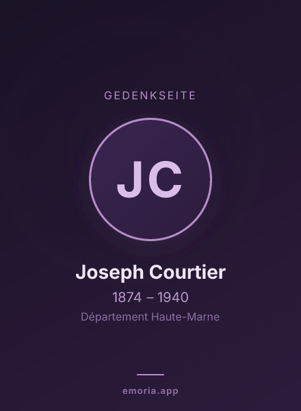 Gedenkportrait von Joseph Courtier