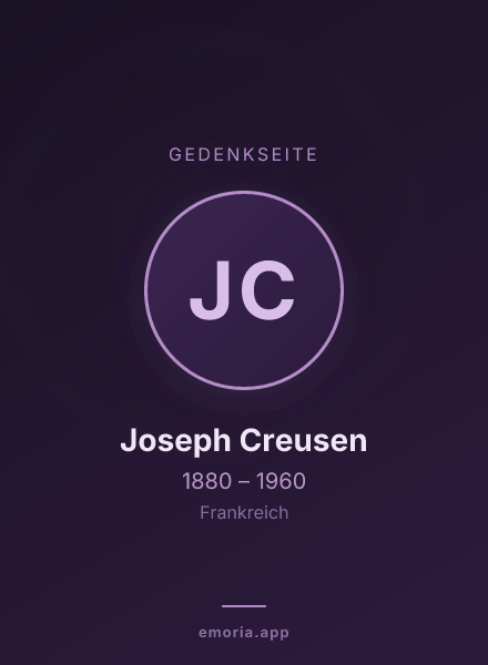 Gedenkportrait von Joseph Creusen