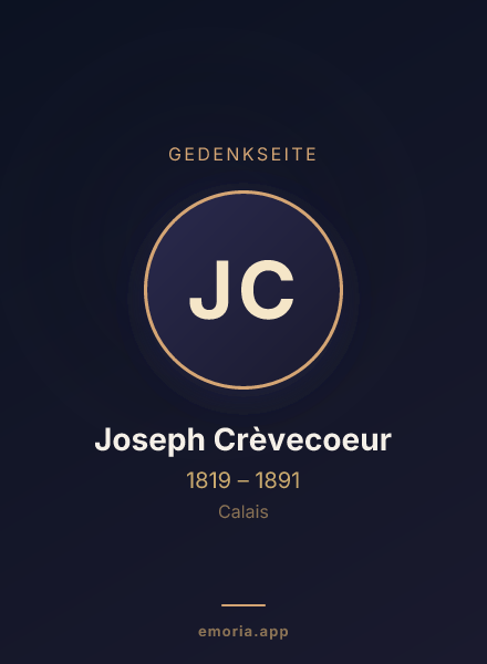 Gedenkportrait von Joseph Crèvecoeur