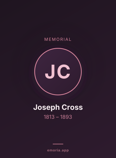Memorial portrait of Joseph Cross