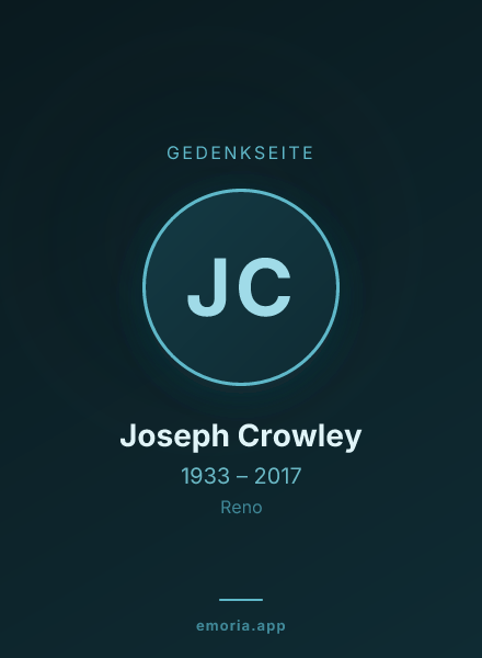 Gedenkportrait von Joseph Crowley