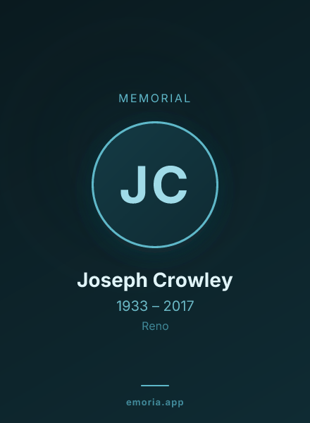 Memorial portrait of Joseph Crowley