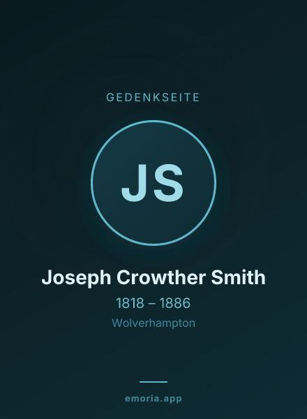 Gedenkportrait von Joseph Crowther Smith