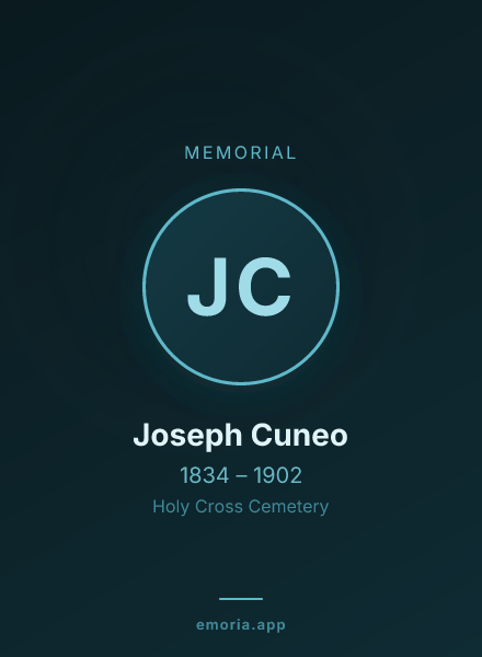 Memorial portrait of Joseph Cuneo