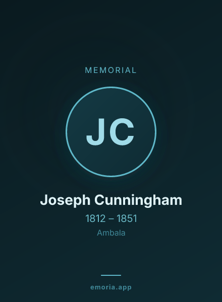 Memorial portrait of Joseph Cunningham