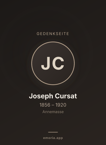 Gedenkportrait von Joseph Cursat