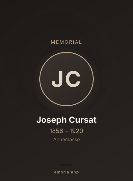 Memorial portrait of Joseph Cursat