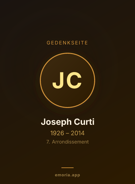 Gedenkportrait von Joseph Curti