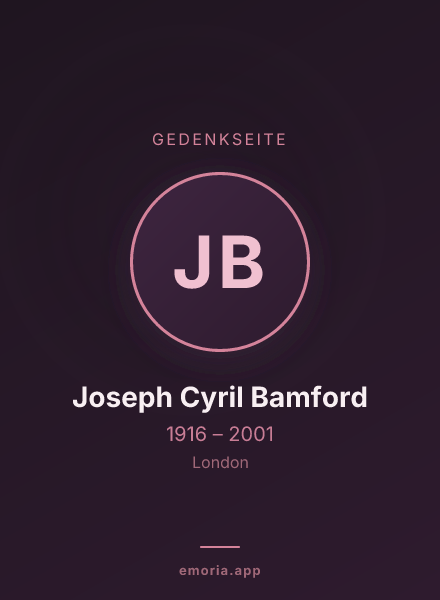 Gedenkportrait von Joseph Cyril Bamford