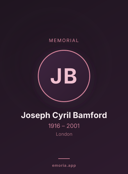 Memorial portrait of Joseph Cyril Bamford