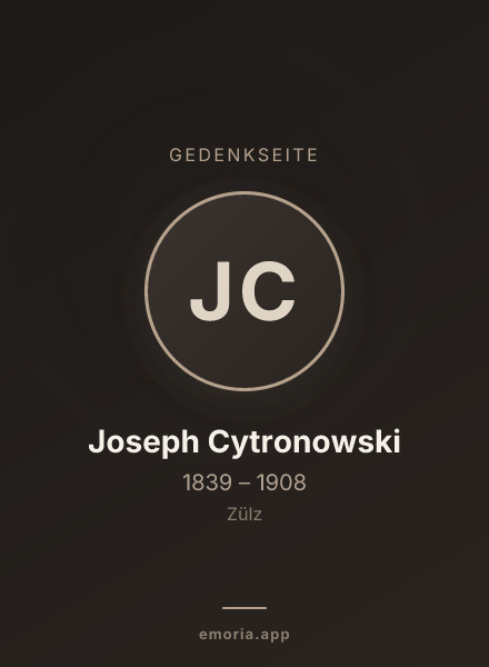 Gedenkportrait von Joseph Cytronowski
