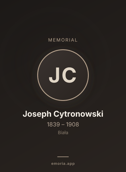 Memorial portrait of Joseph Cytronowski