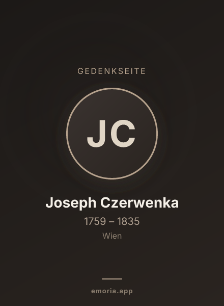 Gedenkportrait von Joseph Czerwenka