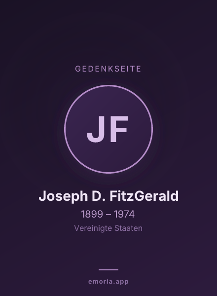Gedenkportrait von Joseph D. FitzGerald