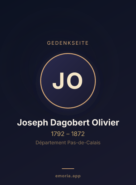 Gedenkportrait von Joseph Dagobert Olivier
