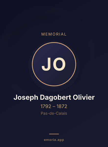 Memorial portrait of Joseph Dagobert Olivier