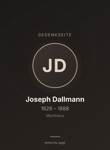 Gedenkportrait von Joseph Dallmann