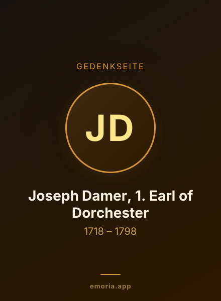 Gedenkportrait von Joseph Damer, 1. Earl of Dorchester