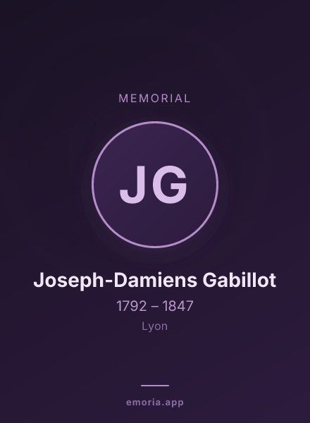 Memorial portrait of Joseph-Damiens Gabillot