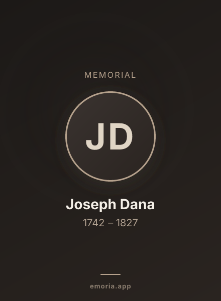 Memorial portrait of Joseph Dana
